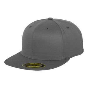 Yupoong Flexfit Mens /Womens  210 Fitted Flat Peak  /Baseball Cap / Dark Grey